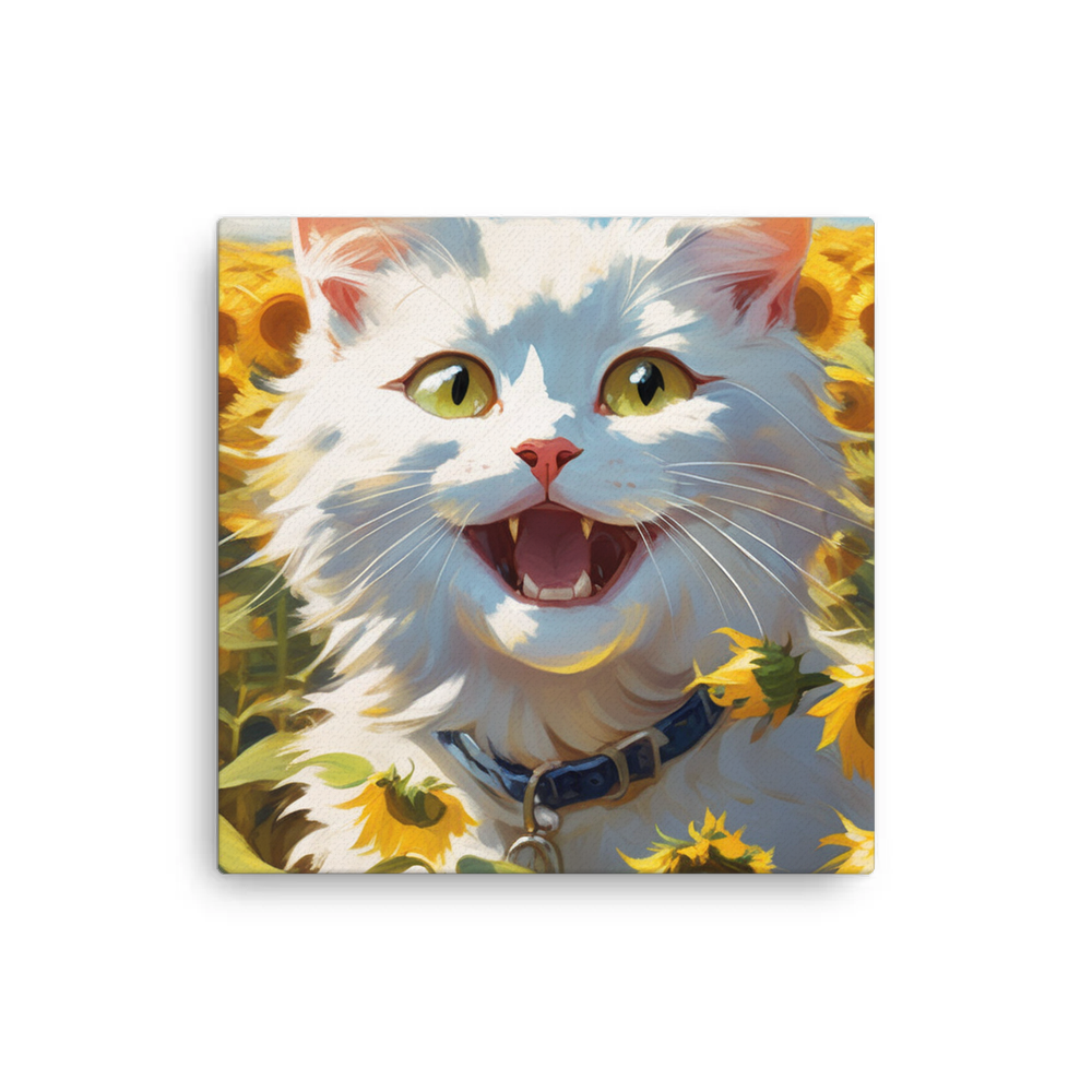 PugMug Custom White Companion Cat Canvas