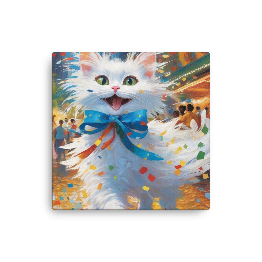 PugMug Custom White Companion Cat Canvas