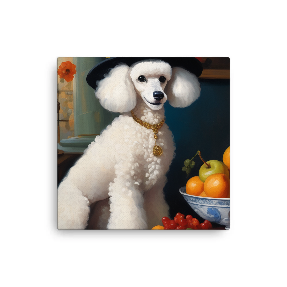 PugMug Custom White Poodle Canvas