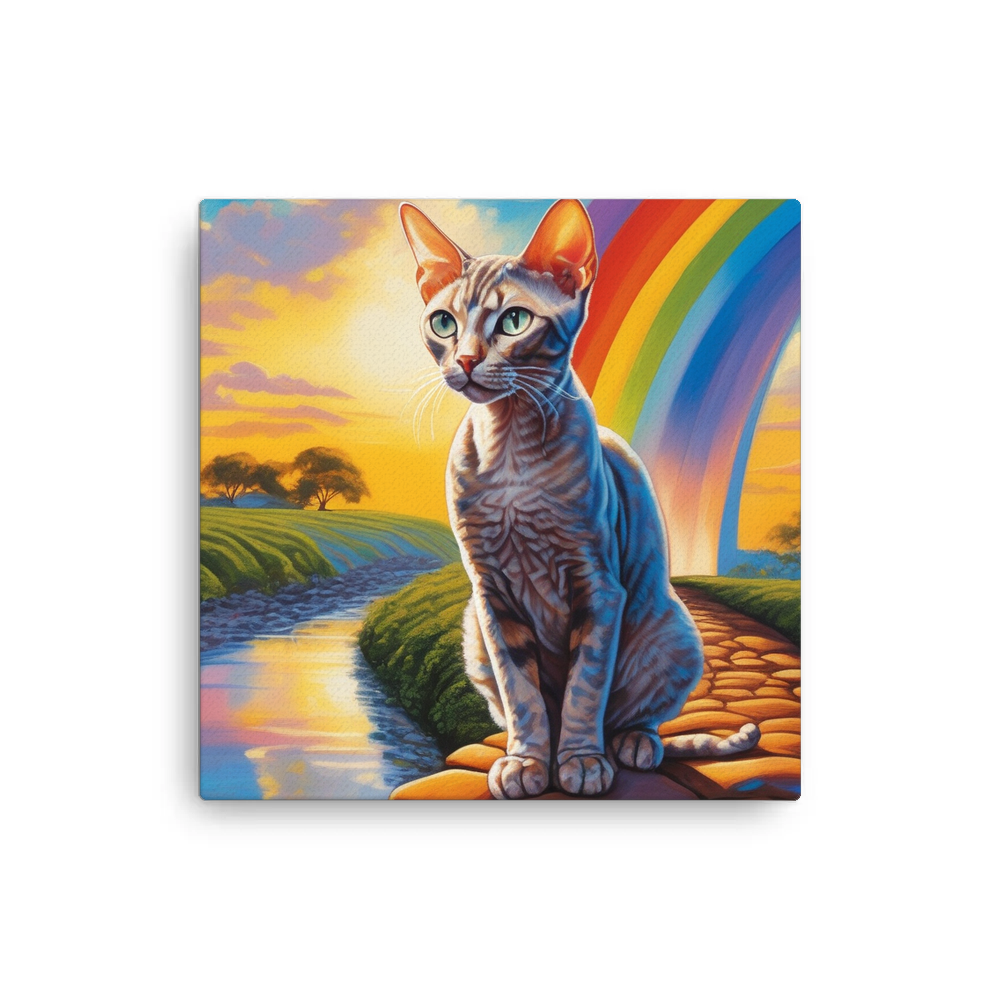 PugMug Custom Tabby Devon Rex Cat Canvas