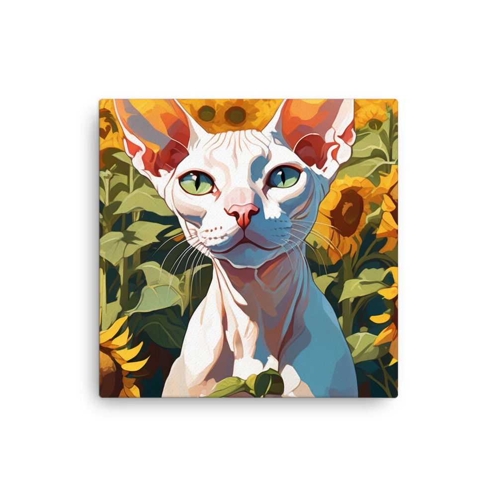 PugMug Custom White Sphynx Cat Canvas