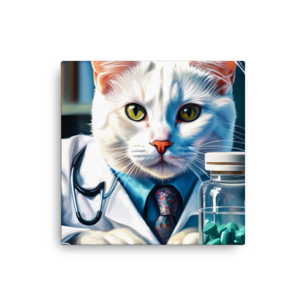 PugMug Custom White Companion Cat Canvas