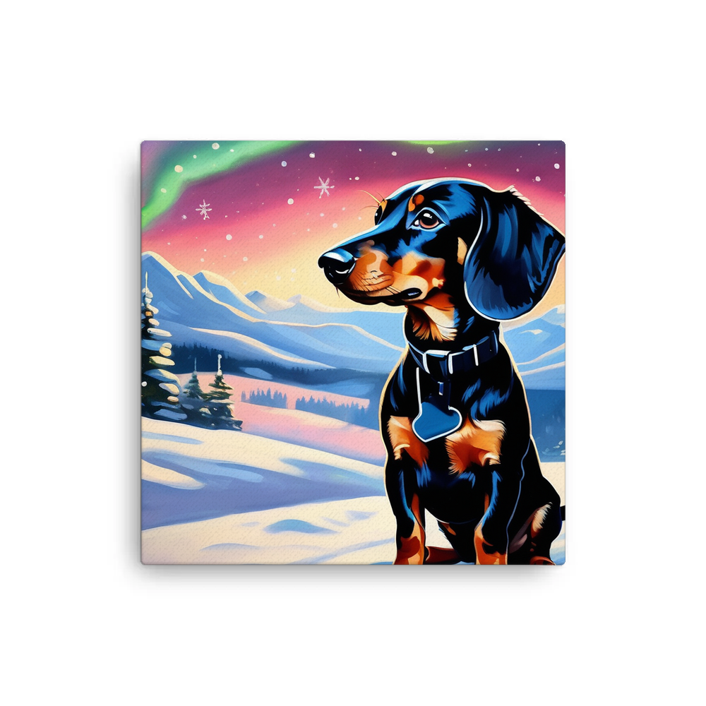 PugMug Custom Black Dachshund Canvas