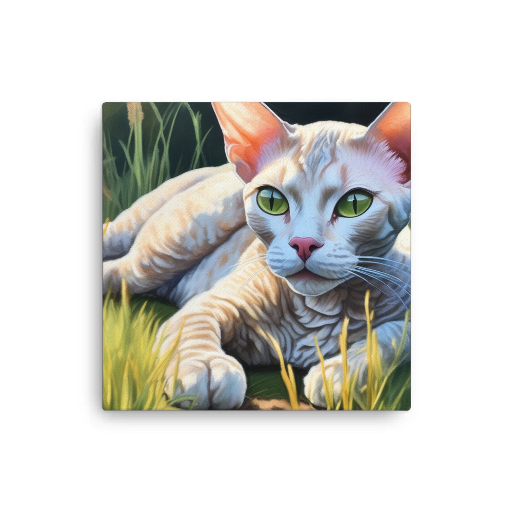 PugMug Custom Tabby Devon Rex Cat Canvas