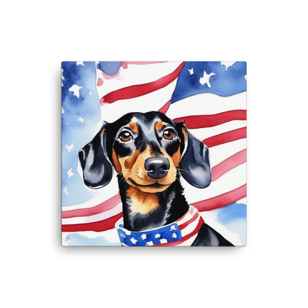 PugMug Custom Black Dachshund Canvas