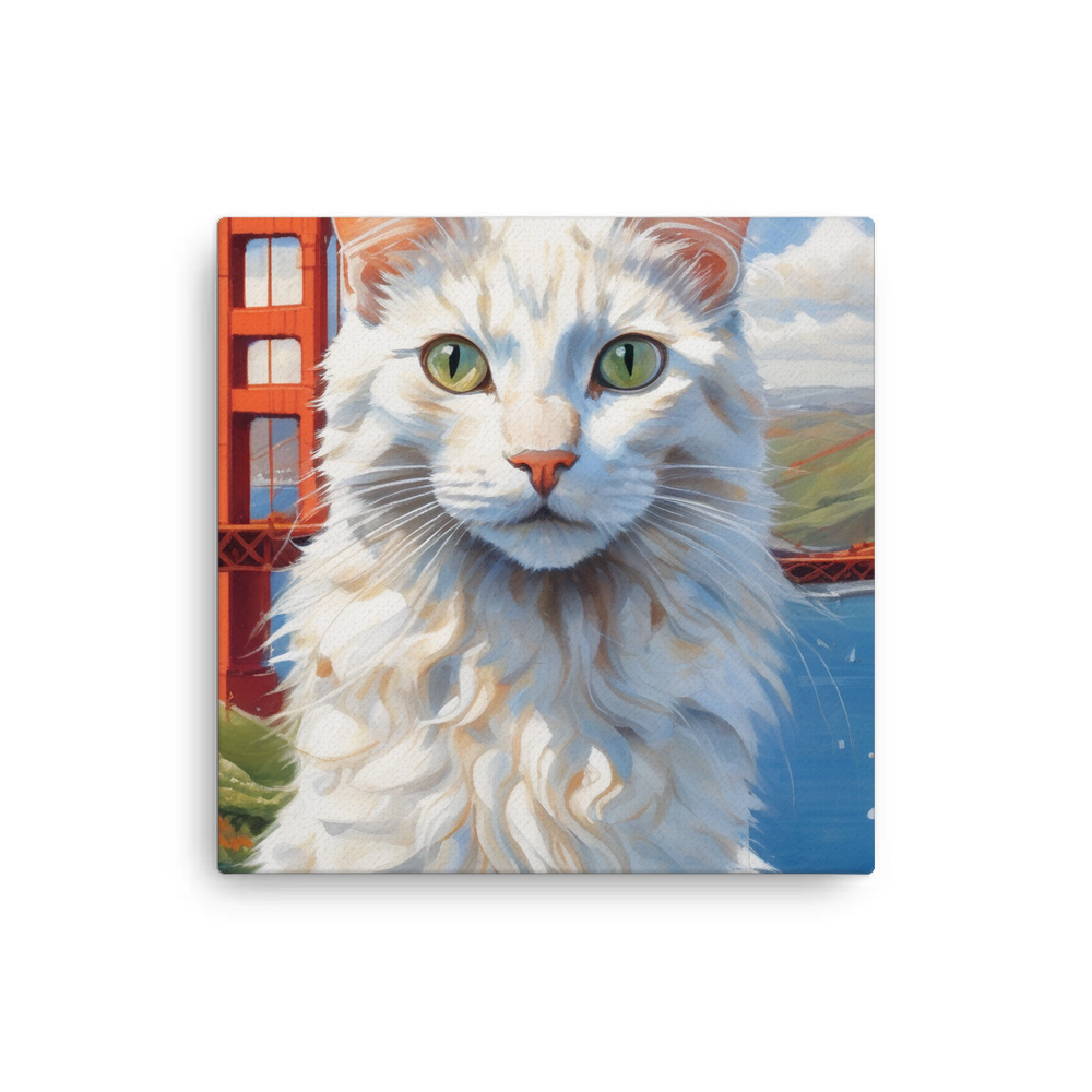 PugMug Custom White Companion Cat Canvas