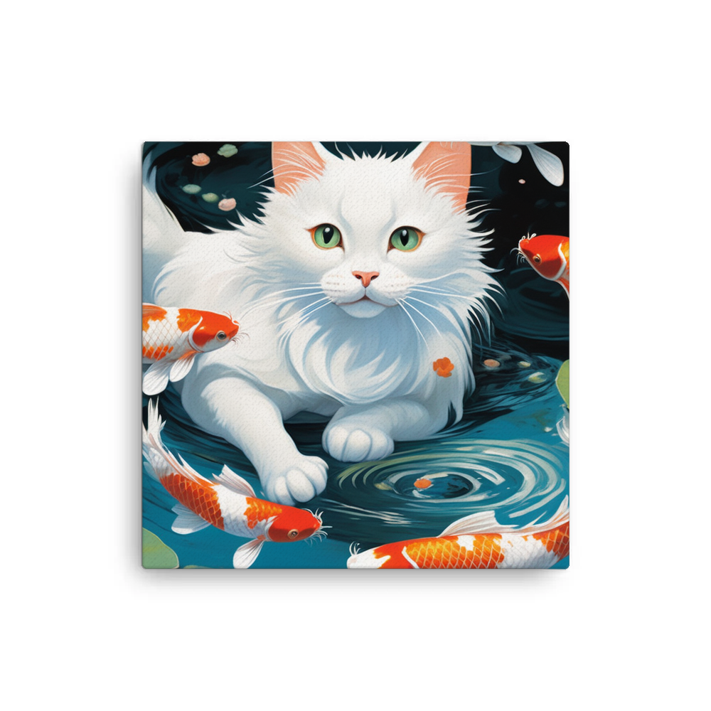 PugMug Custom White Companion Cat Canvas