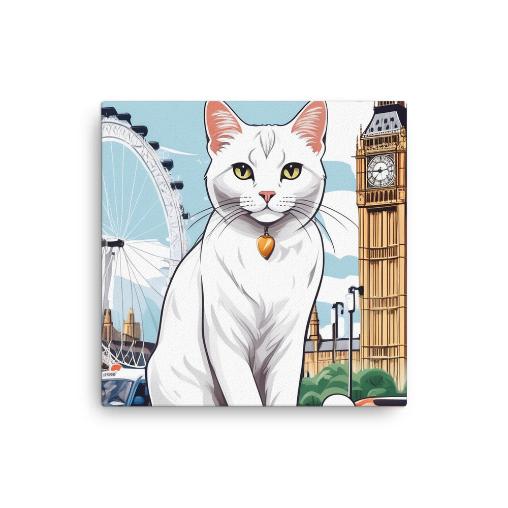 PugMug Custom White Companion Cat Canvas