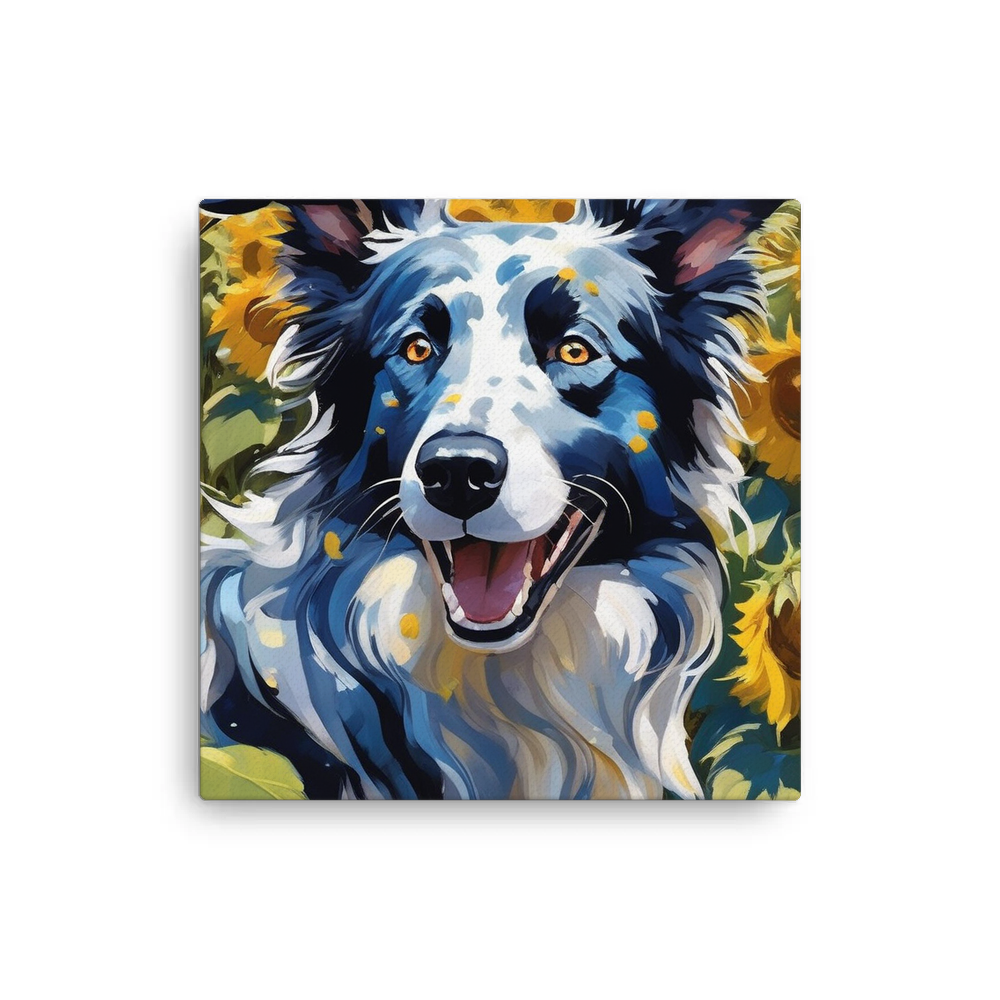 PugMug Custom Blue Merle Border Collie Canvas