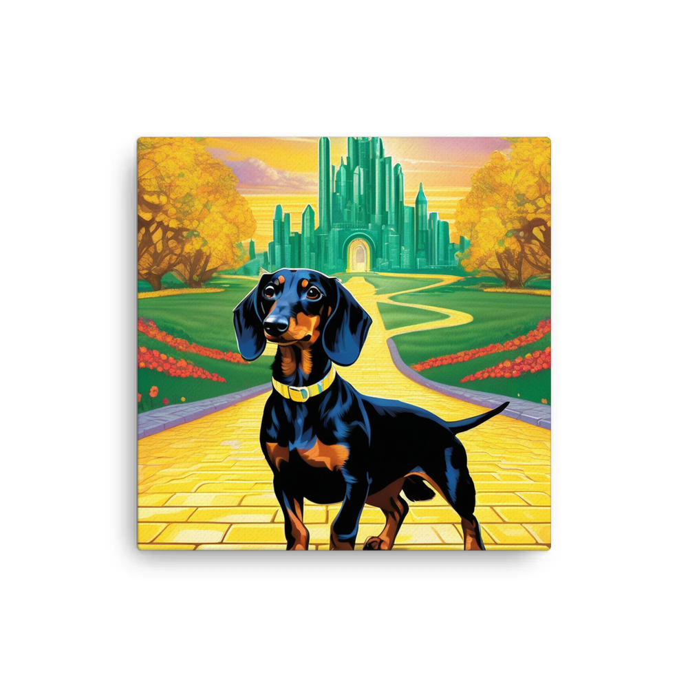 PugMug Custom Black Dachshund Canvas