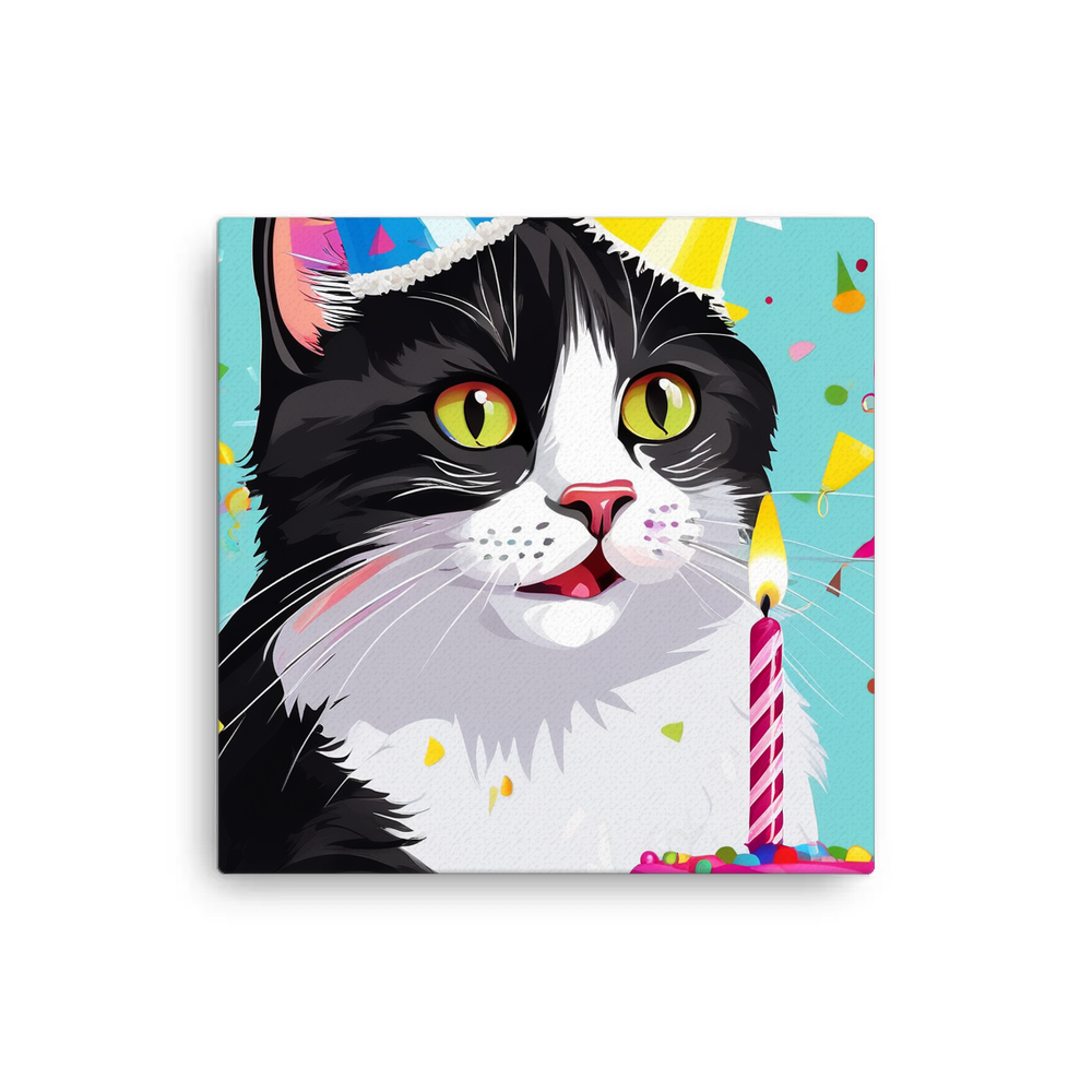 PugMug Custom Black American Shorthair Cat Canvas