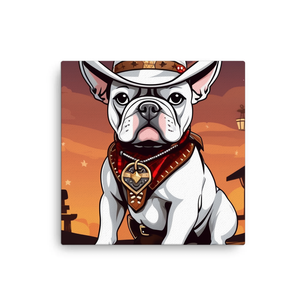PugMug Custom White French Bulldog Canvas