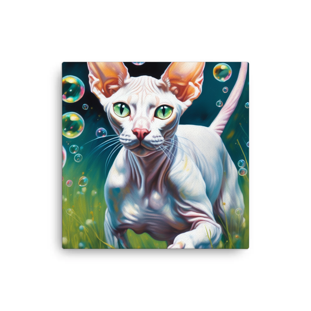 PugMug Custom White Sphynx Cat Canvas