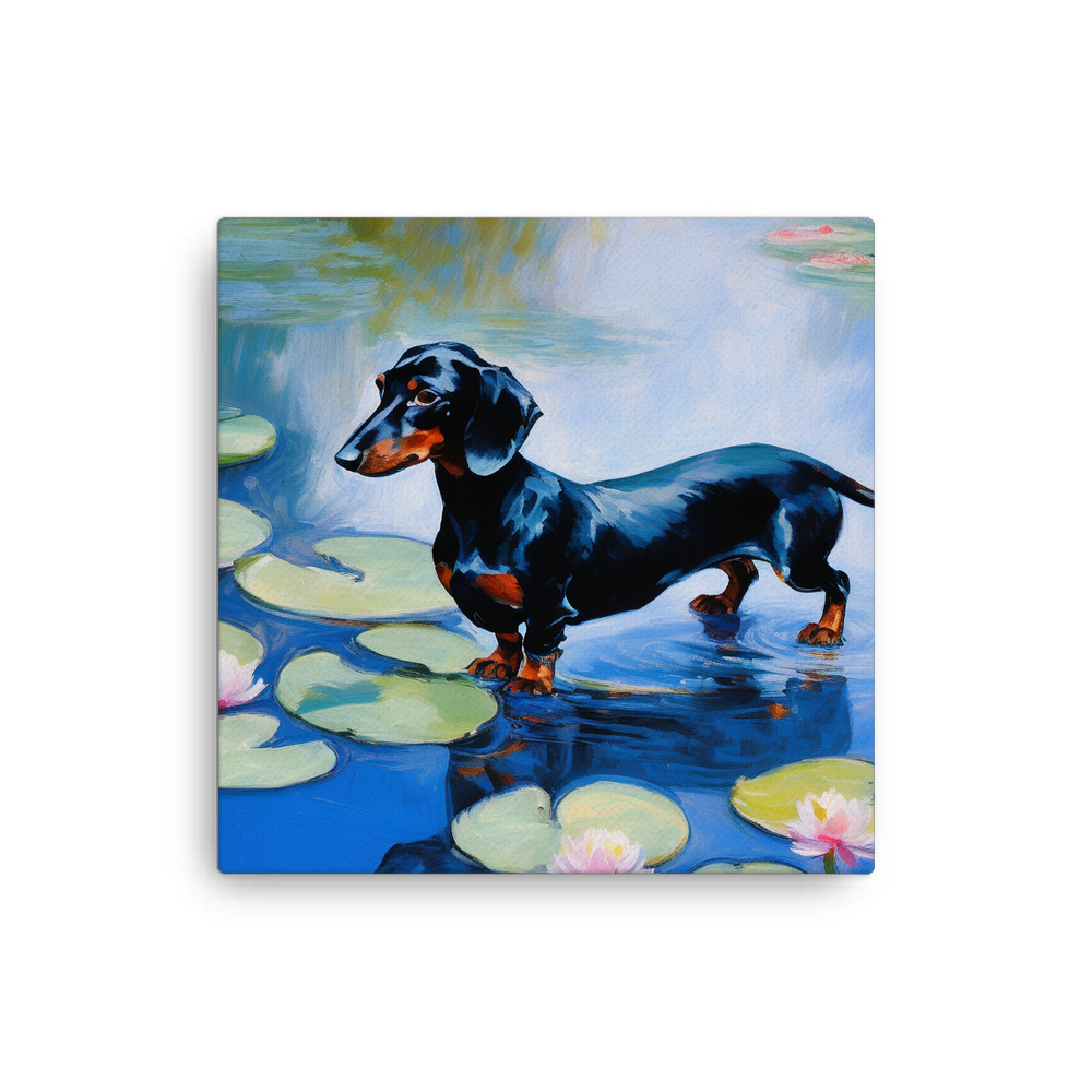 PugMug Custom Black Dachshund Canvas