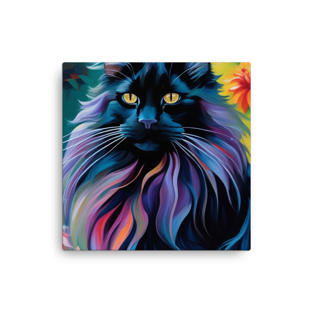 PugMug Custom Black Maine Coon Cat Canvas