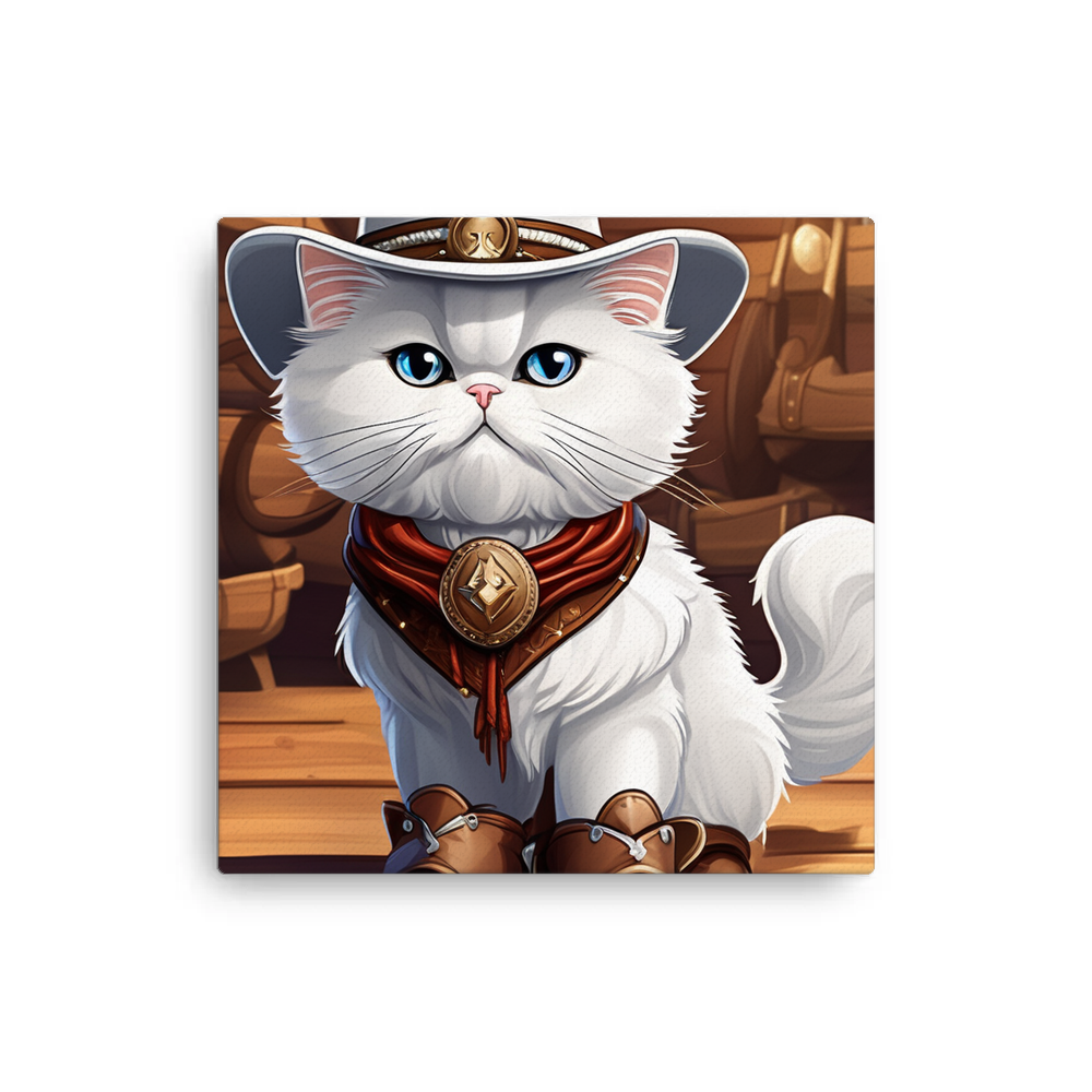 PugMug Custom White Persian Cat Canvas