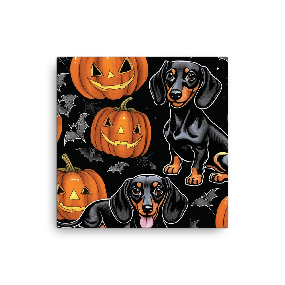 PugMug Custom Black Dachshund Canvas