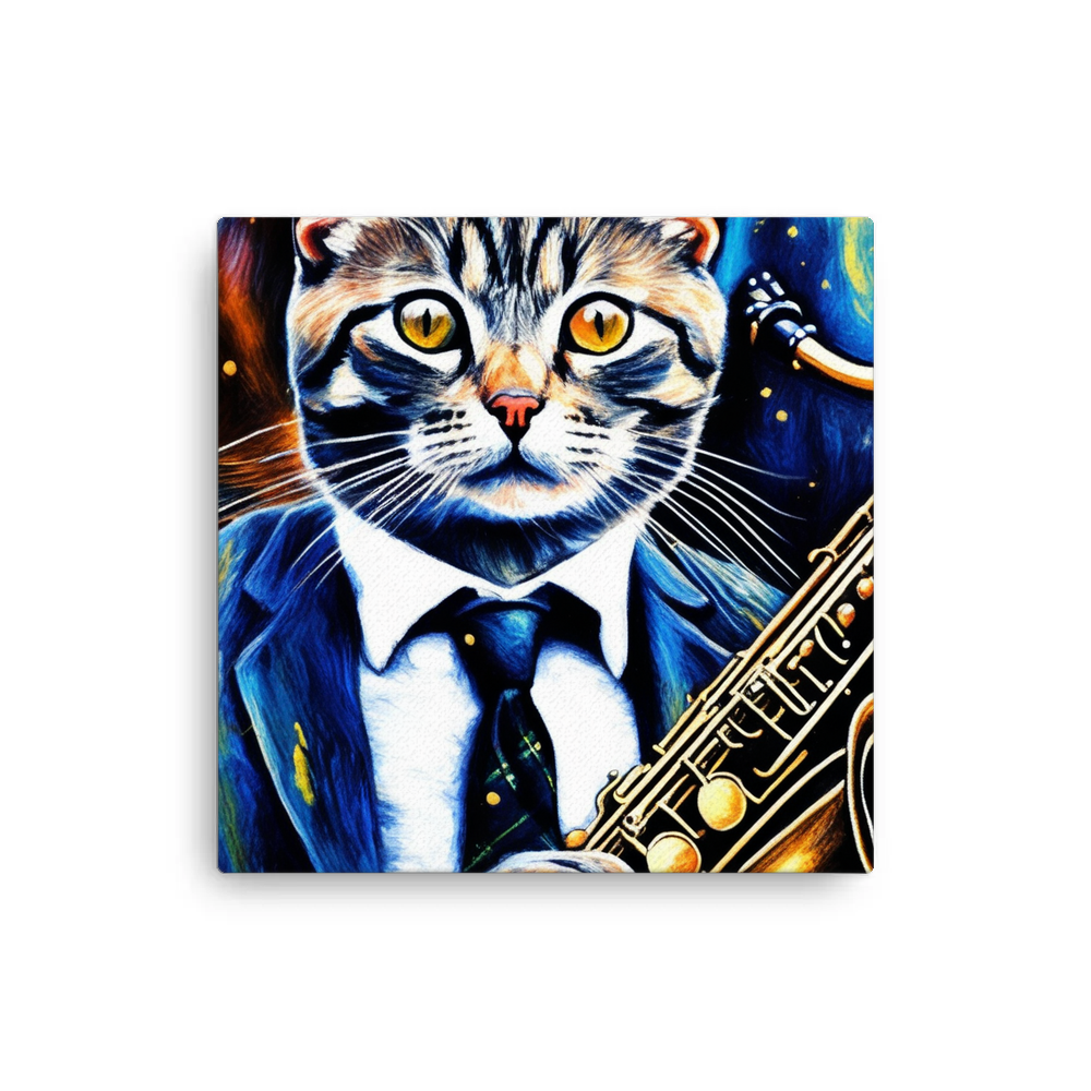 PugMug Custom Tabby Scottish Fold Cat Canvas