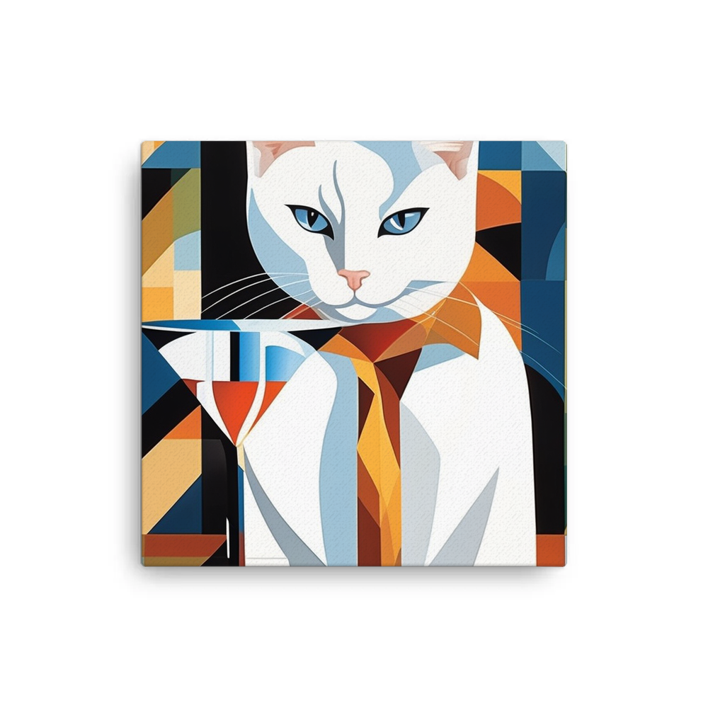 PugMug Custom White Companion Cat Canvas