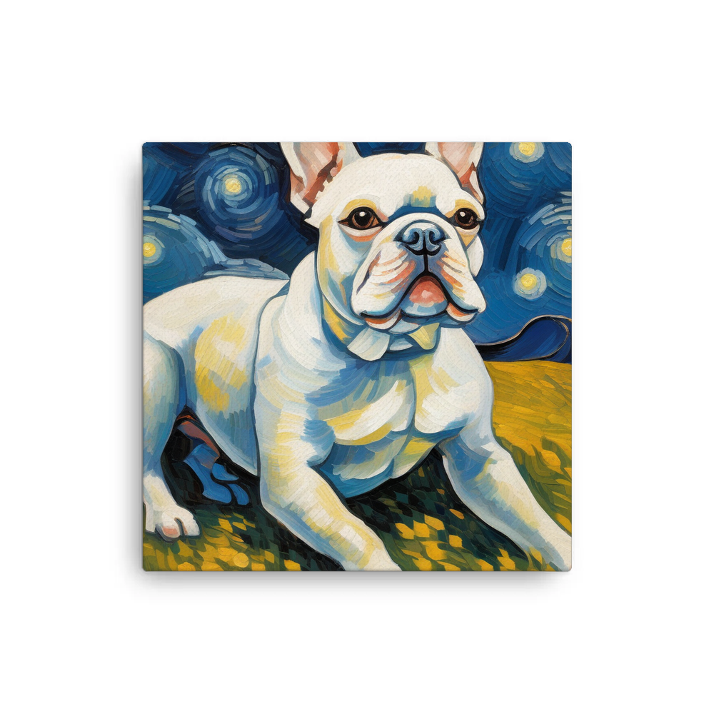 PugMug Custom White French Bulldog Canvas