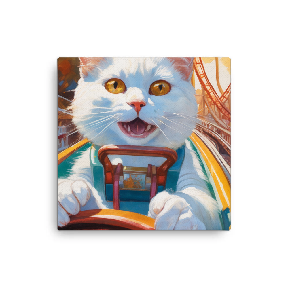 PugMug Custom White Companion Cat Canvas
