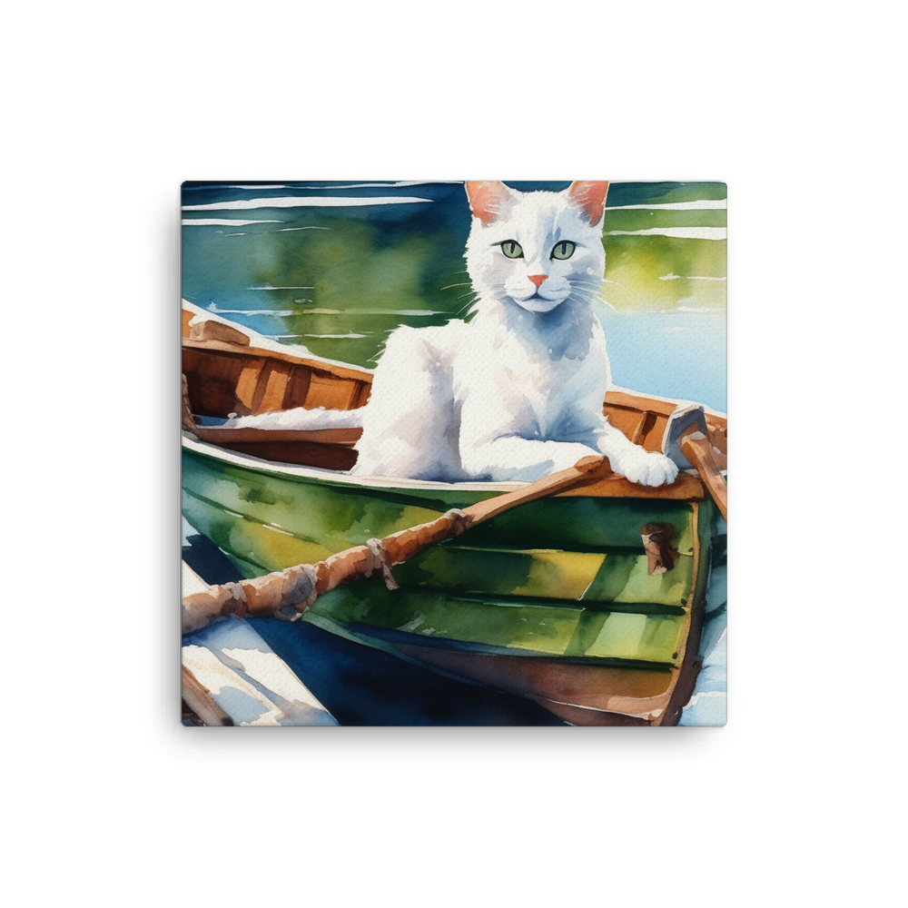 PugMug Custom White Companion Cat Canvas