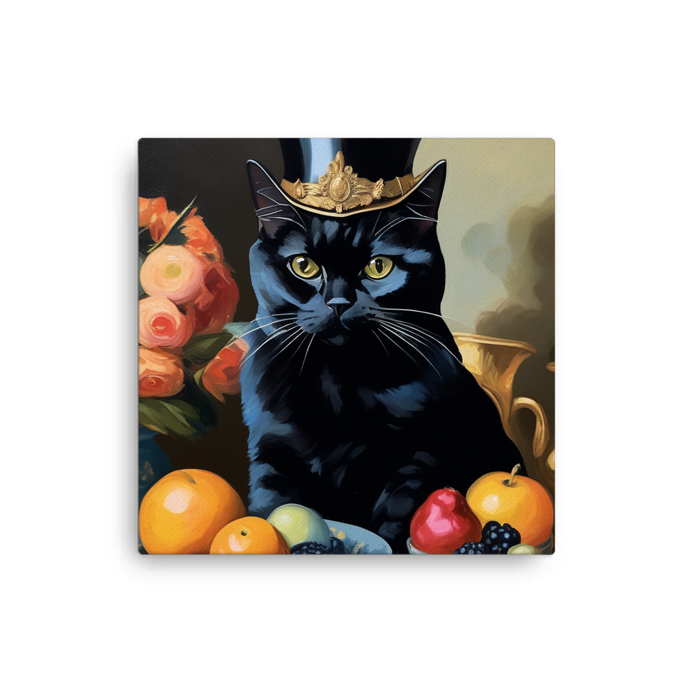 PugMug Custom Black British Shorthair Cat Canvas