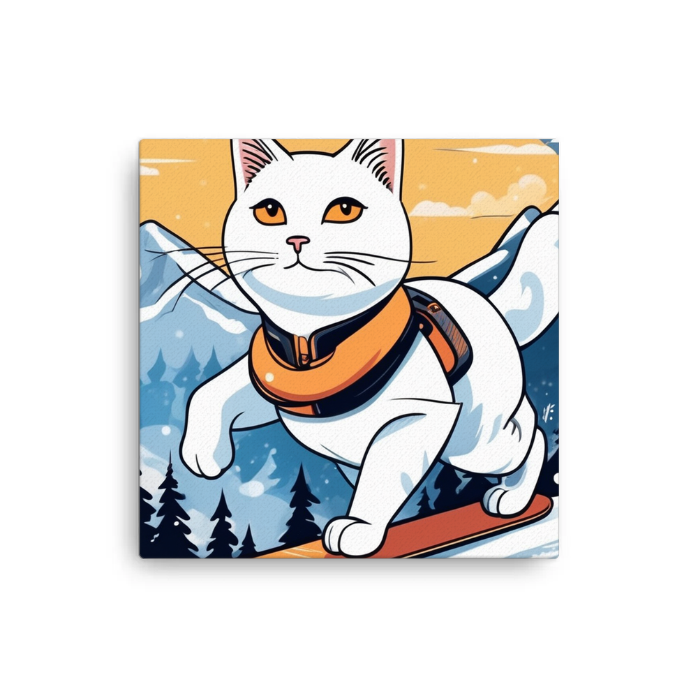 PugMug Custom White Companion Cat Canvas