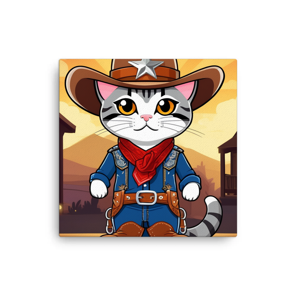 PugMug Custom Tabby American Shorthair Cat Canvas