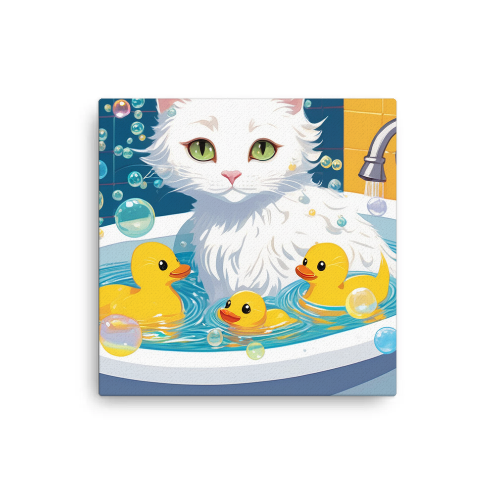 PugMug Custom White Companion Cat Canvas