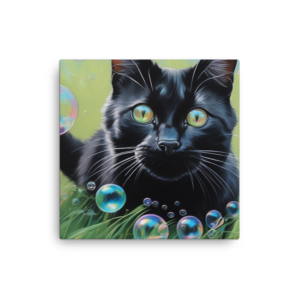 PugMug Custom Black Companion Cat Canvas