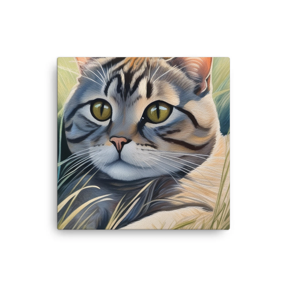 PugMug Custom Tabby Scottish Fold Cat Canvas