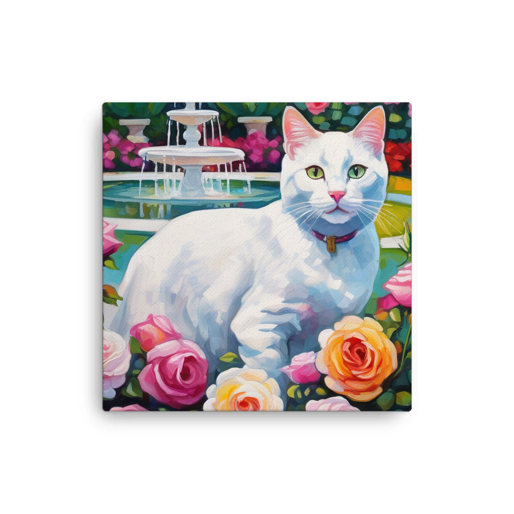 PugMug Custom White Companion Cat Canvas