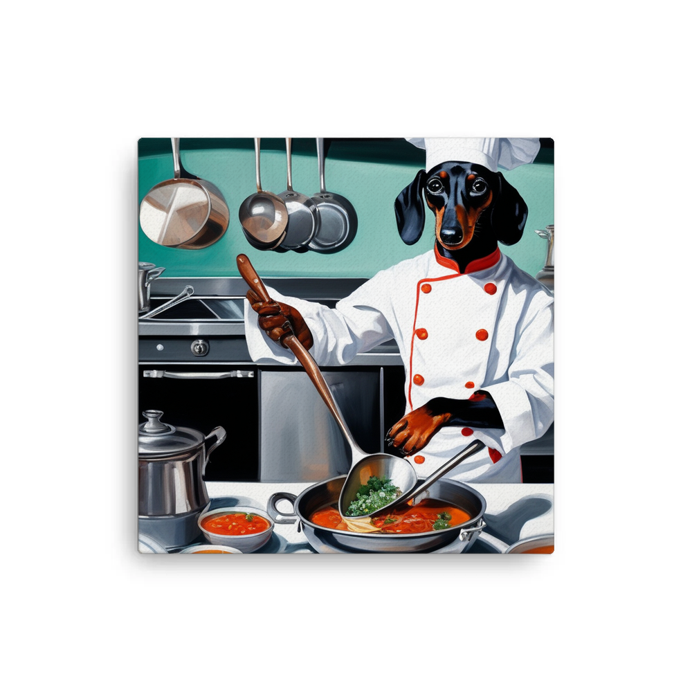 PugMug Custom Black Dachshund Canvas