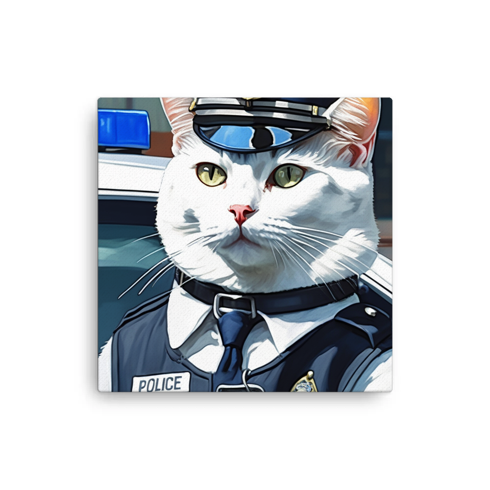 PugMug Custom White Companion Cat Canvas