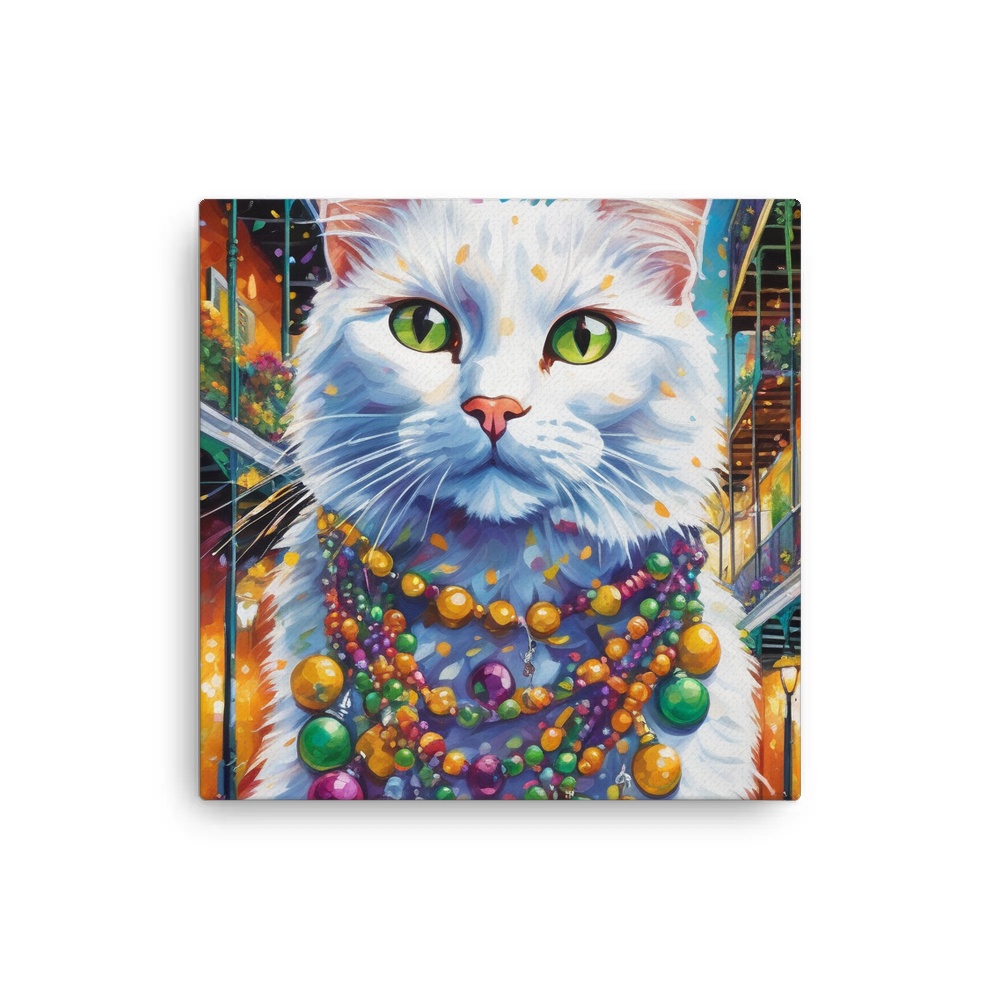 PugMug Custom White Companion Cat Canvas