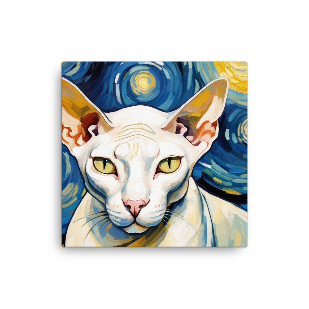 PugMug Custom White Sphynx Cat Canvas