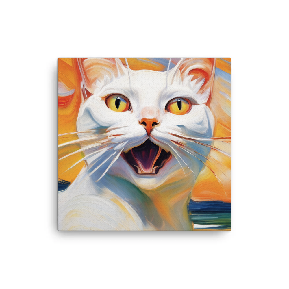 PugMug Custom White Companion Cat Canvas