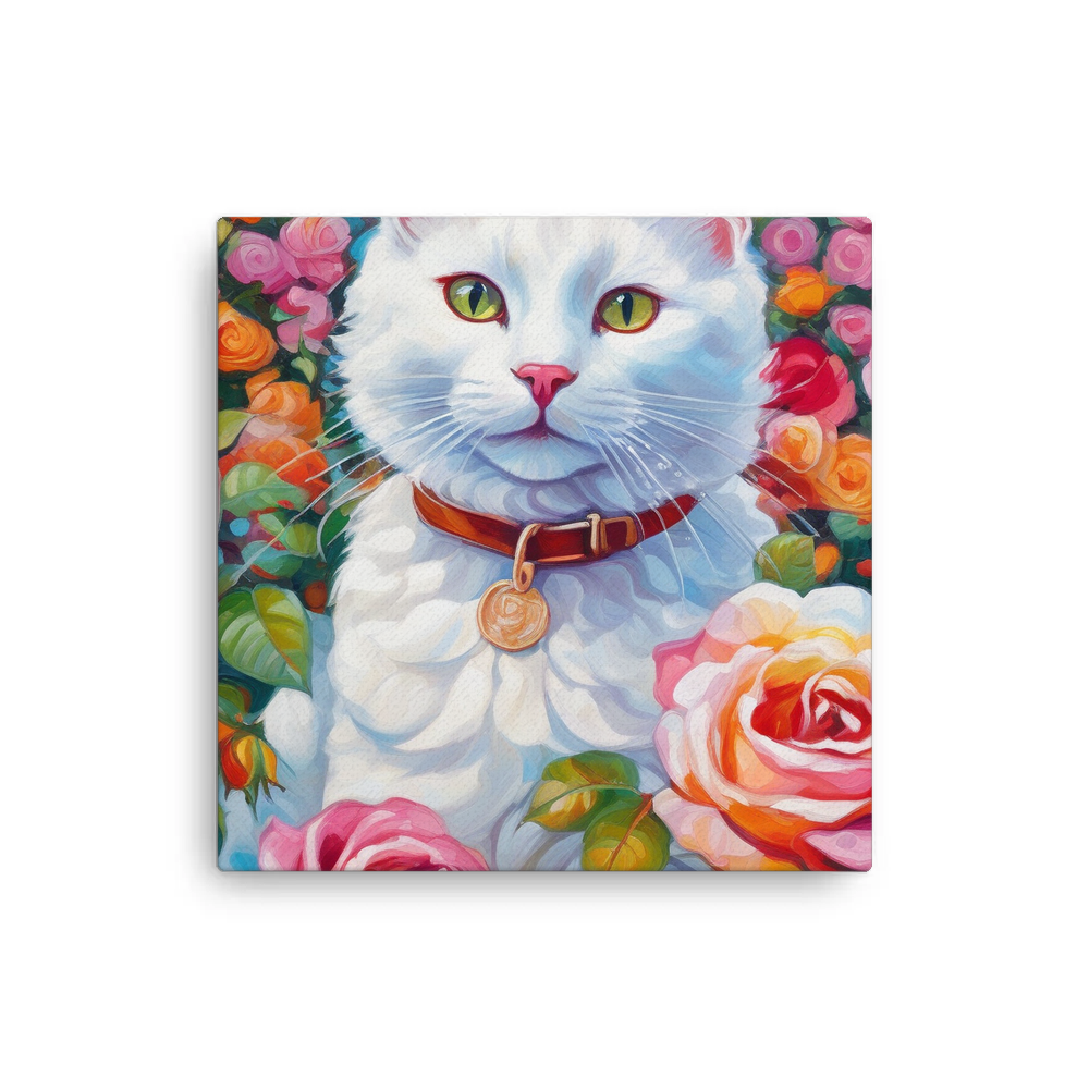 PugMug Custom White Companion Cat Canvas