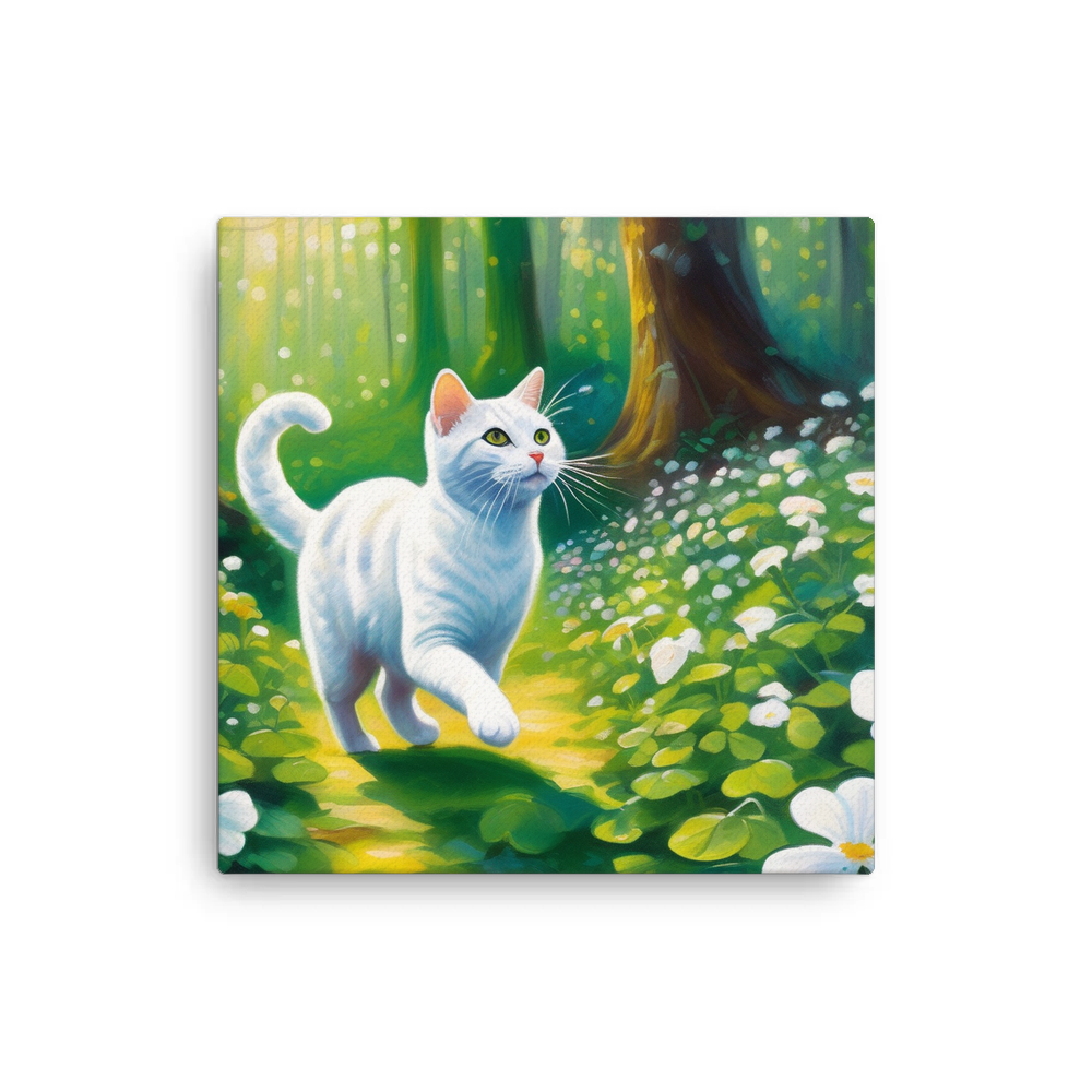 PugMug Custom White American Shorthair Cat Canvas