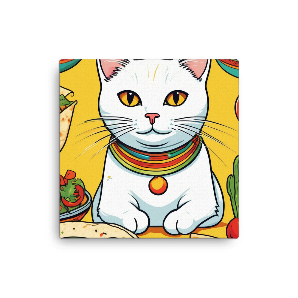 PugMug Custom White Companion Cat Canvas