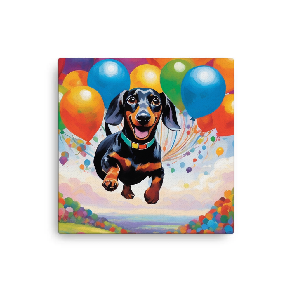PugMug Custom Black Dachshund Canvas