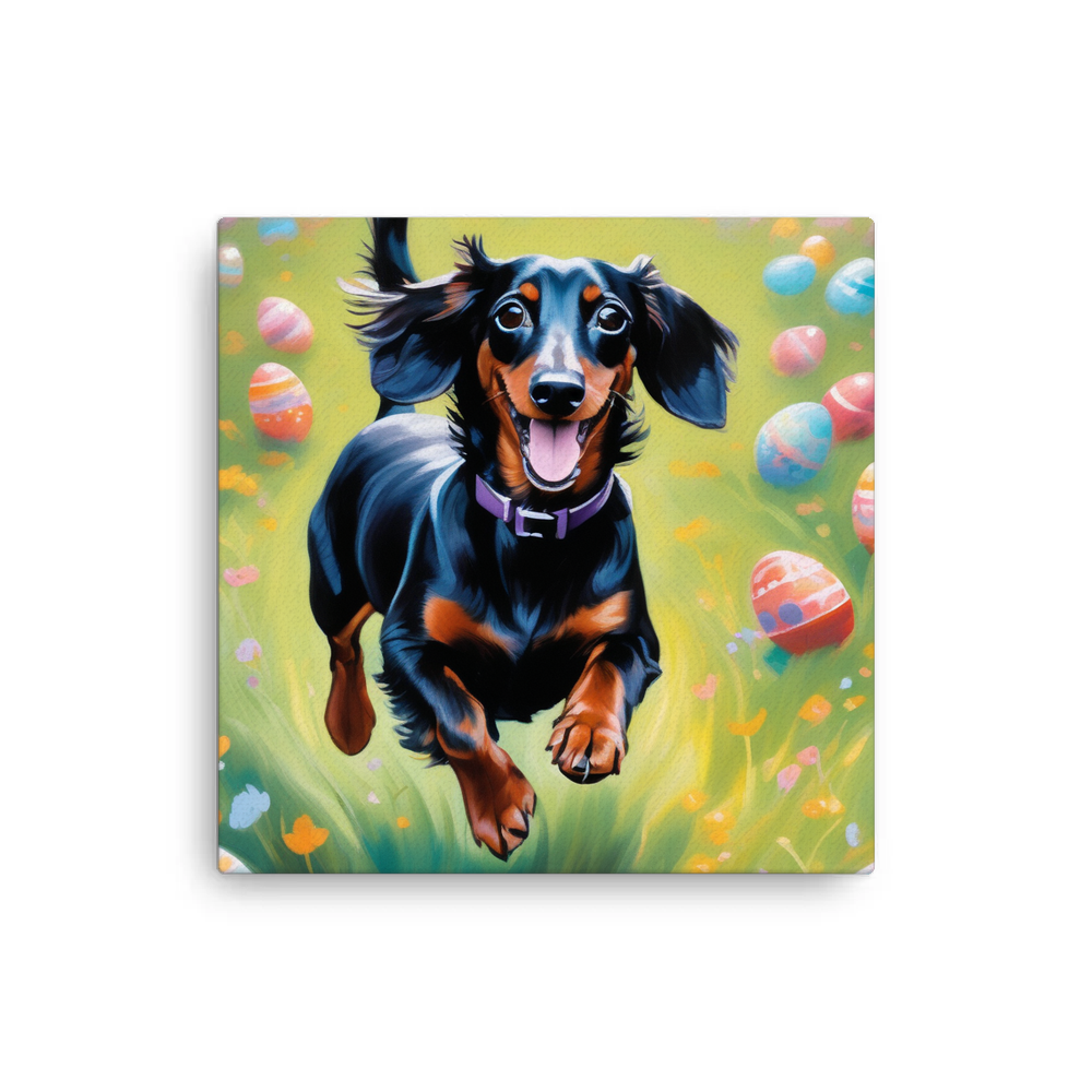 PugMug Custom Black Dachshund Canvas