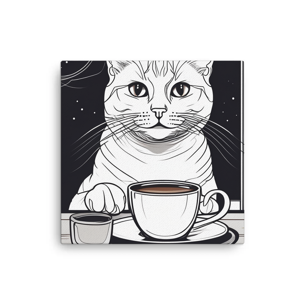 PugMug Custom White Companion Cat Canvas