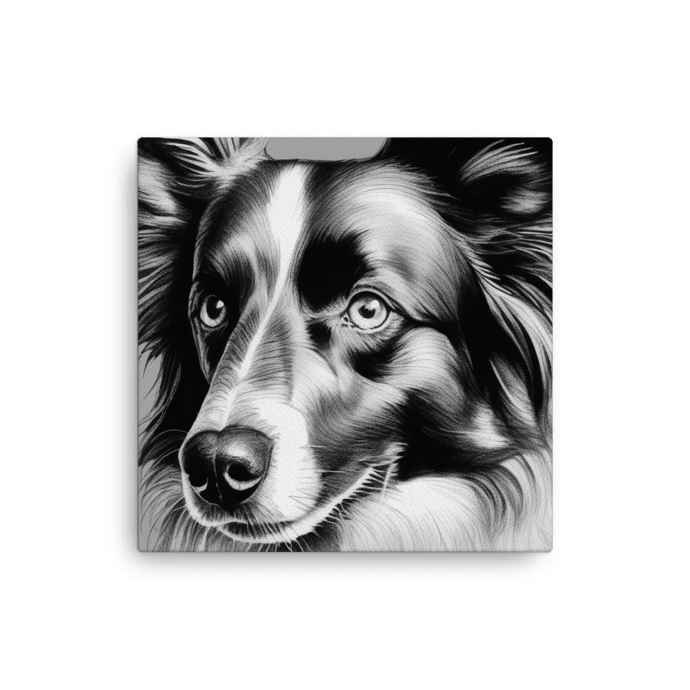 PugMug Custom Blue Merle Border Collie Canvas