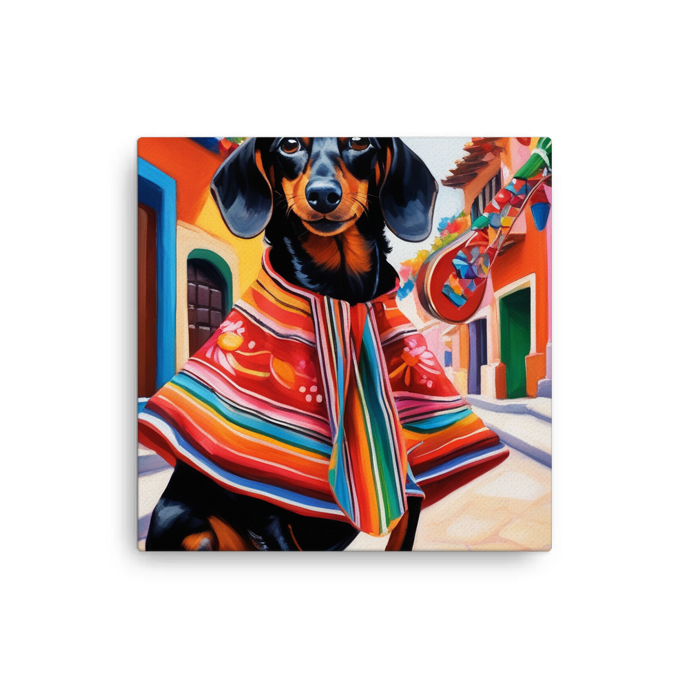 PugMug Custom Black Dachshund Canvas