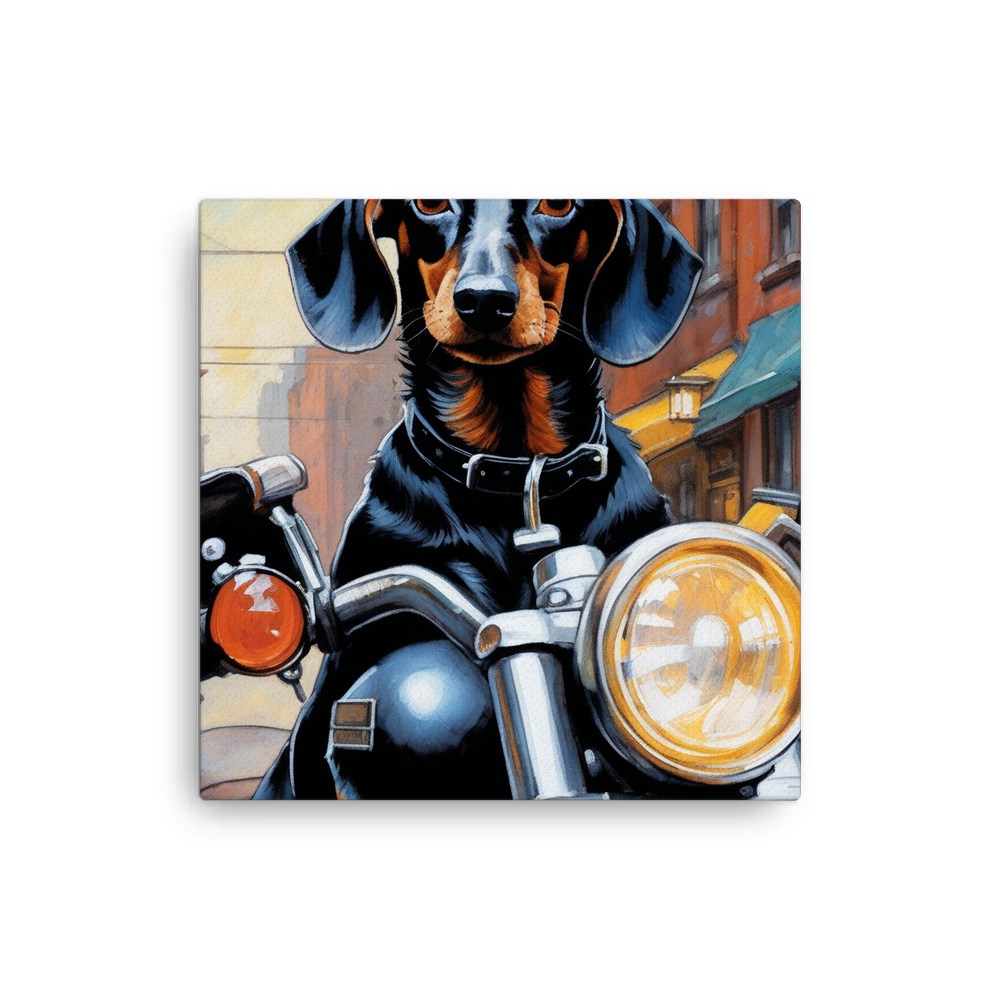 PugMug Custom Black Dachshund Canvas