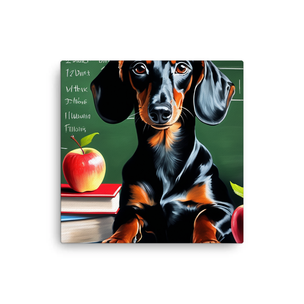 PugMug Custom Black Dachshund Canvas