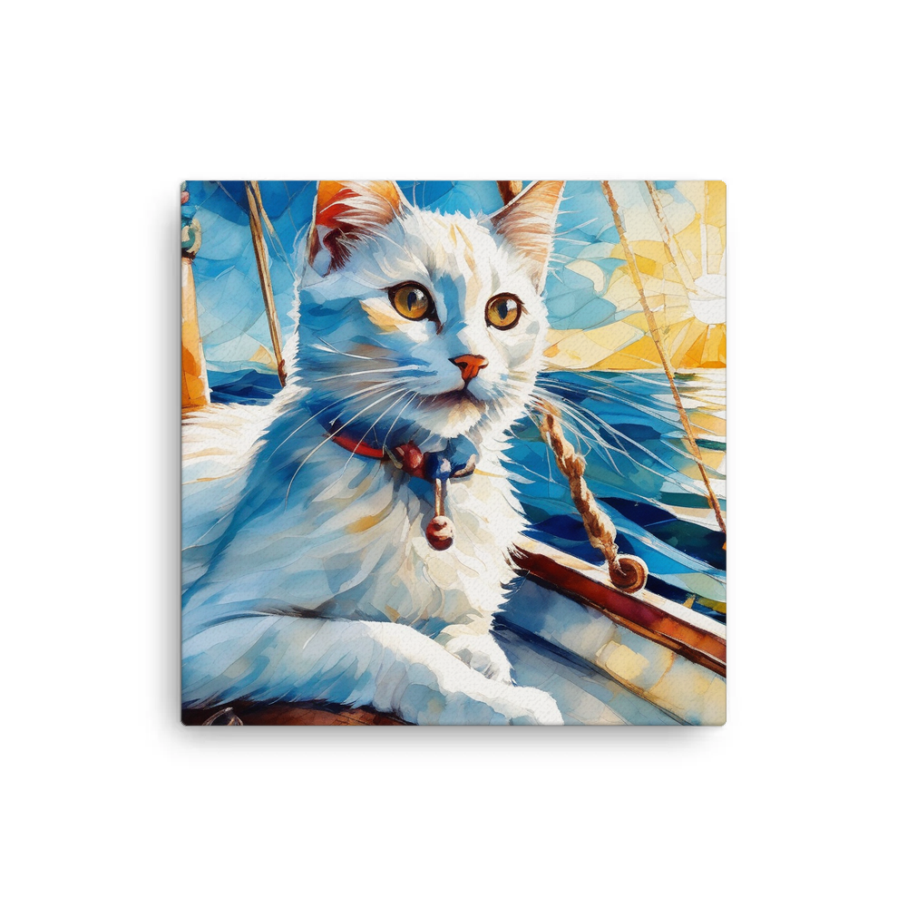 PugMug Custom White Companion Cat Canvas