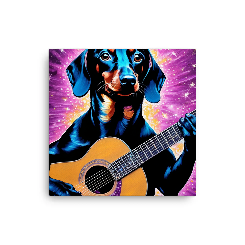 PugMug Custom Black Dachshund Canvas